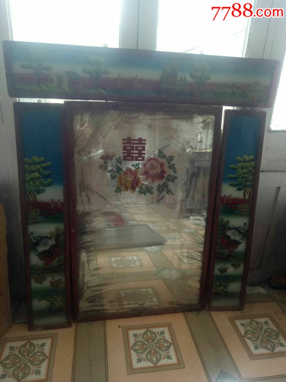 中堂玻璃画挂镜