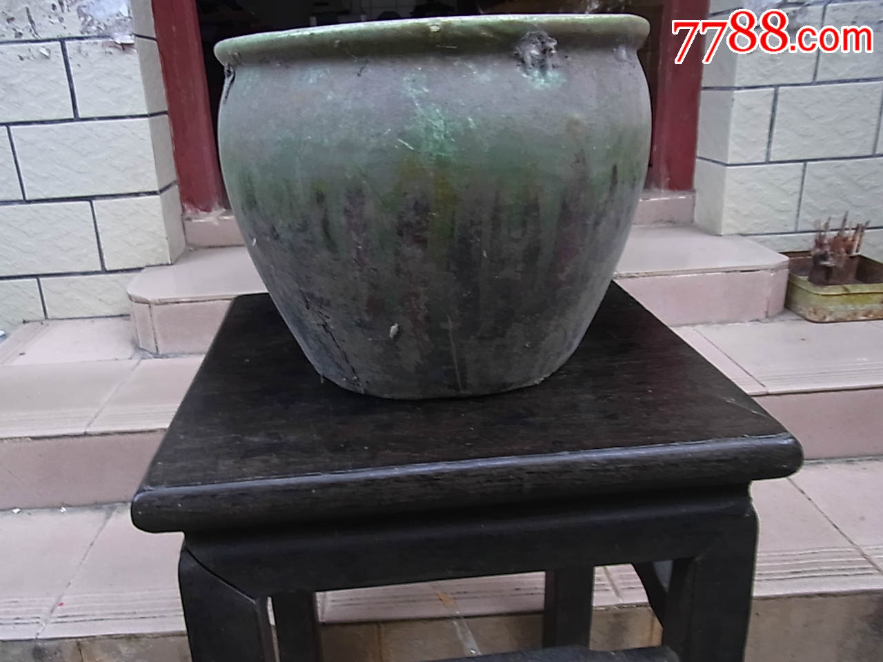 一个民国后期老石湾窑变花盆