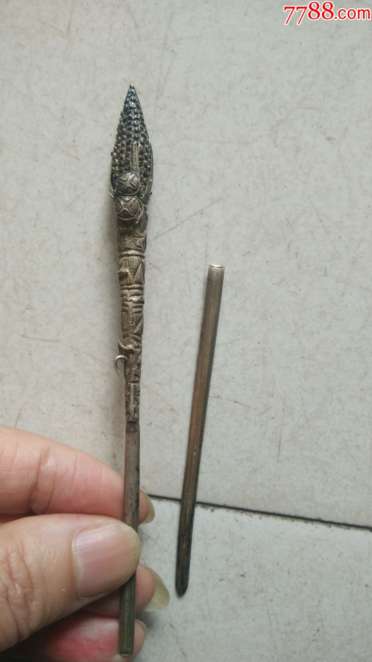 清代老银工头簪-se54368224-银簪/银钗-零售-7788收藏__收藏热线