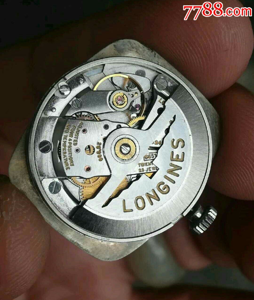 美品浪琴桥形极品蓝盘自产天文台机芯6651机芯自动腕表