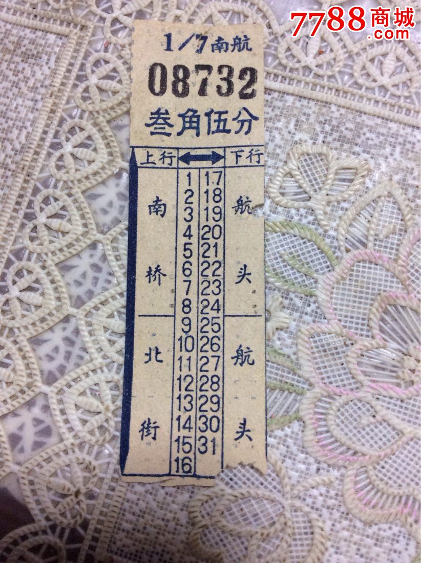 上海南航线3角5分站名票