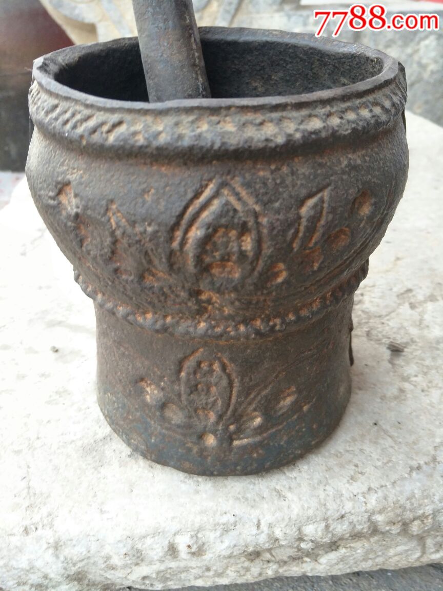 清代中药捣药缸铁臼铁缸_其他铁器/钢器_大中华小古玩【7788收藏