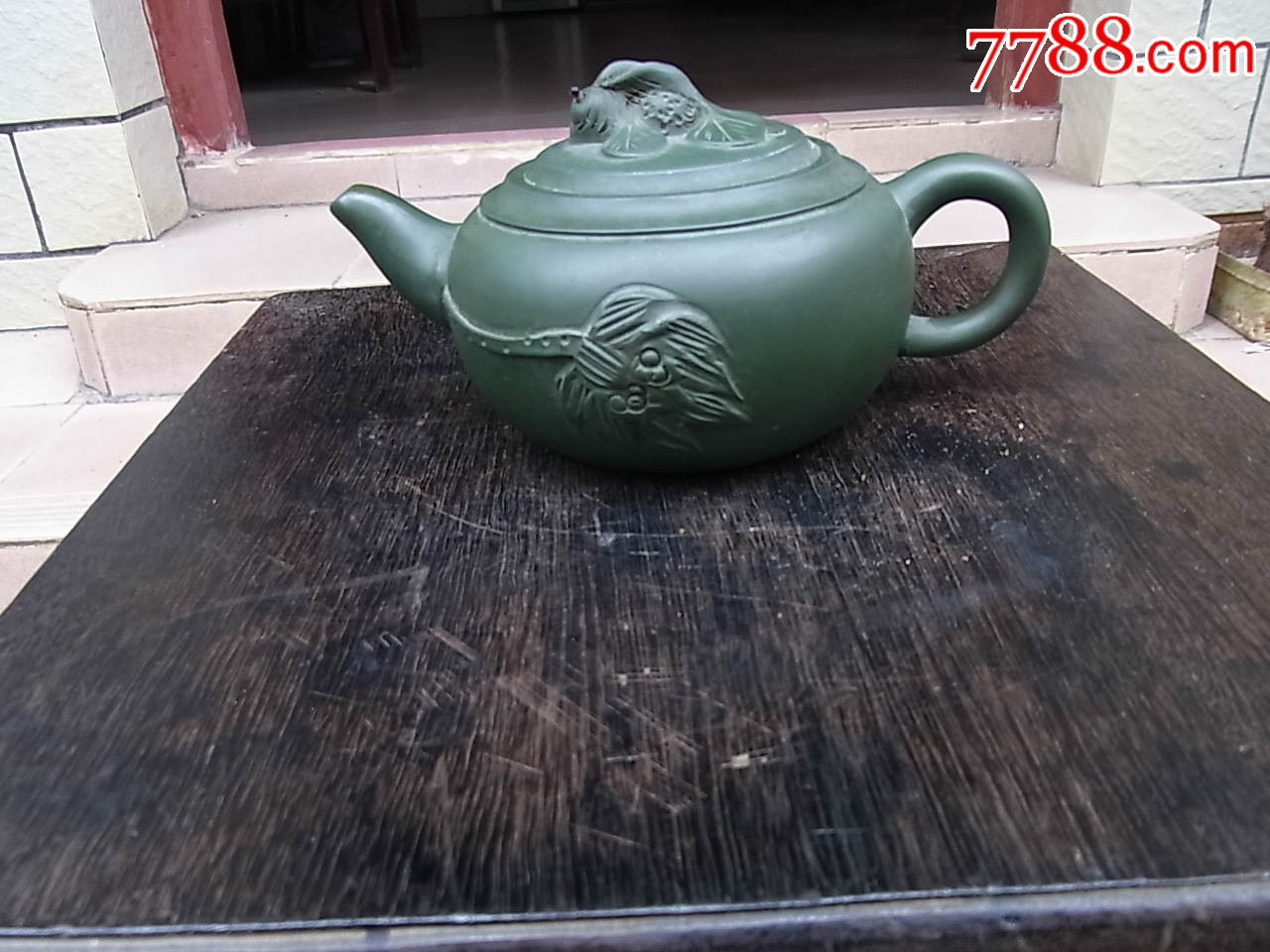 一个90年代紫云馆绿泥紫砂壶