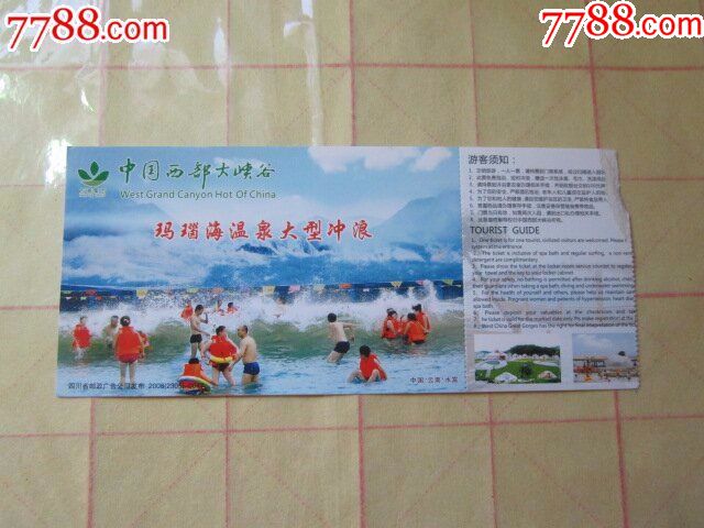 中国西部大峡谷门票(马片)