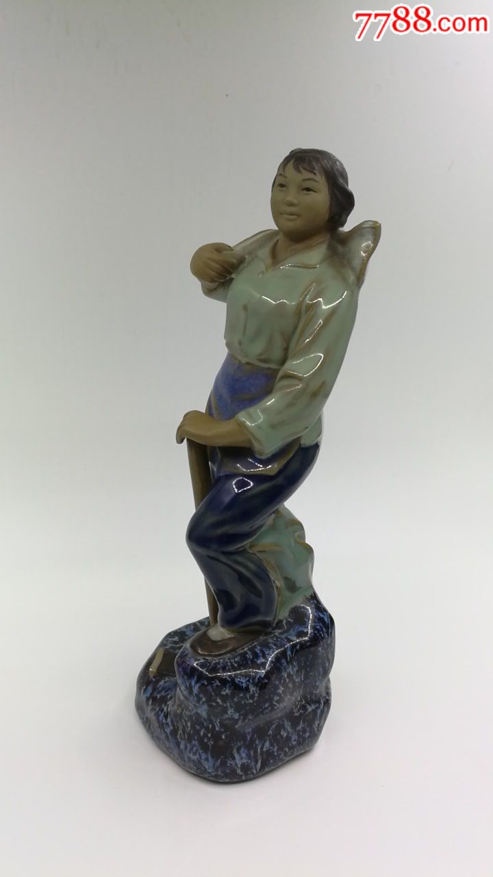 文革石湾窑人物像劳动妇女像-se54689538-雕塑瓷/瓷雕