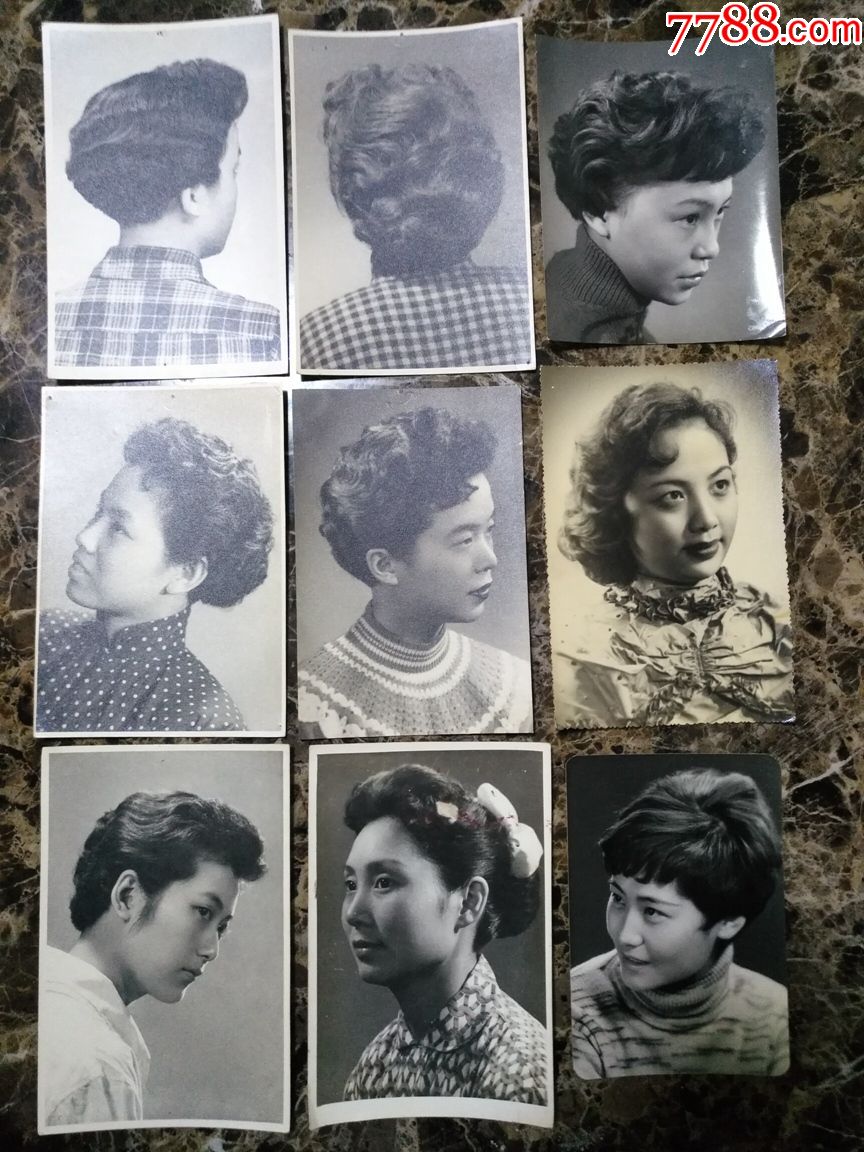 50年代到80年代上海发型照50张,怀旧好素材,尺寸4寸(明信片大小)