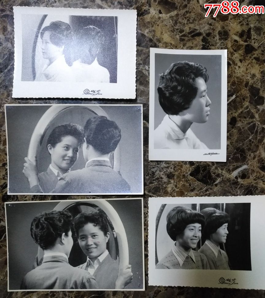 50年代到80年代上海发型照50张,怀旧好素材,尺寸4寸(明信片大小)