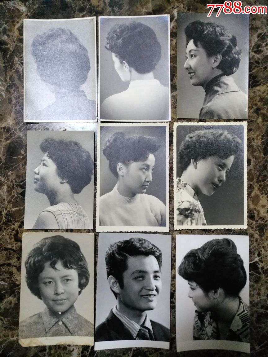50年代到80年代上海发型照50张,怀旧好素材,尺寸4寸(明信片大小)