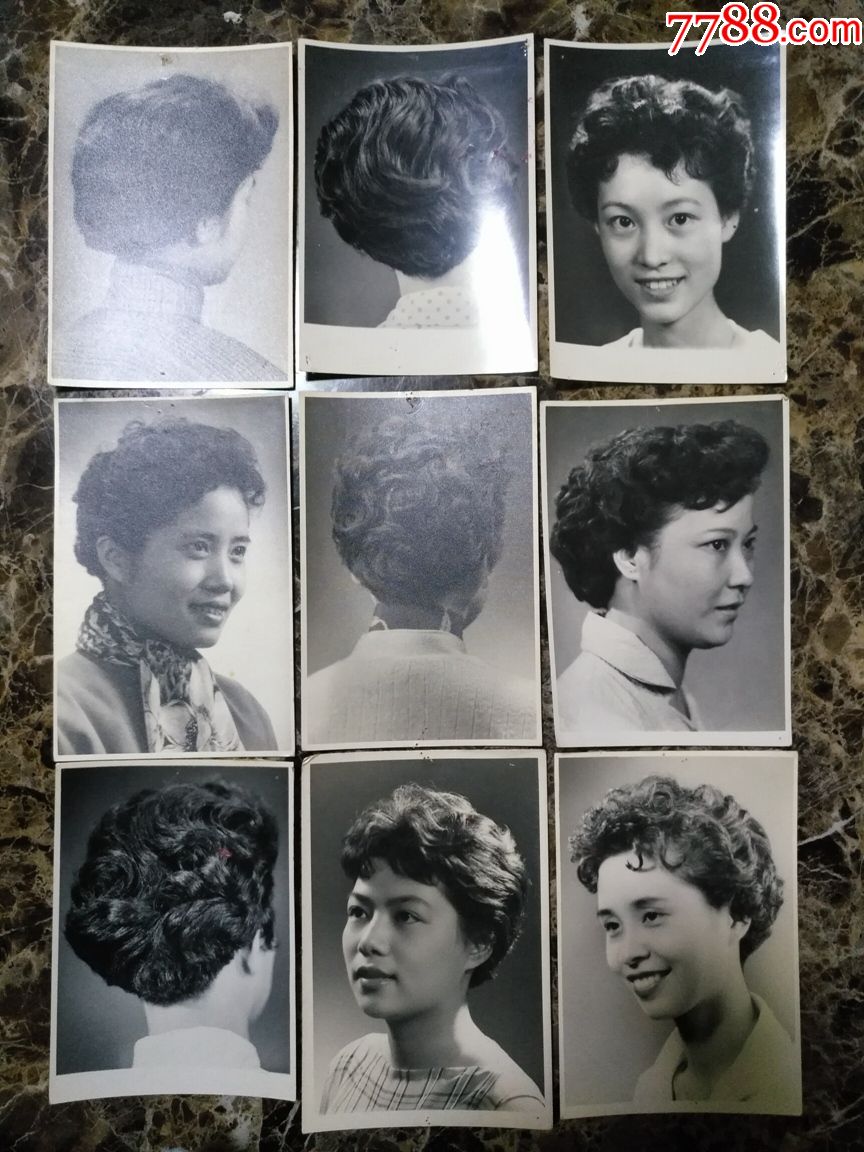 50年代到80年代上海发型照50张,怀旧好素材,尺寸4寸(明信片大小)