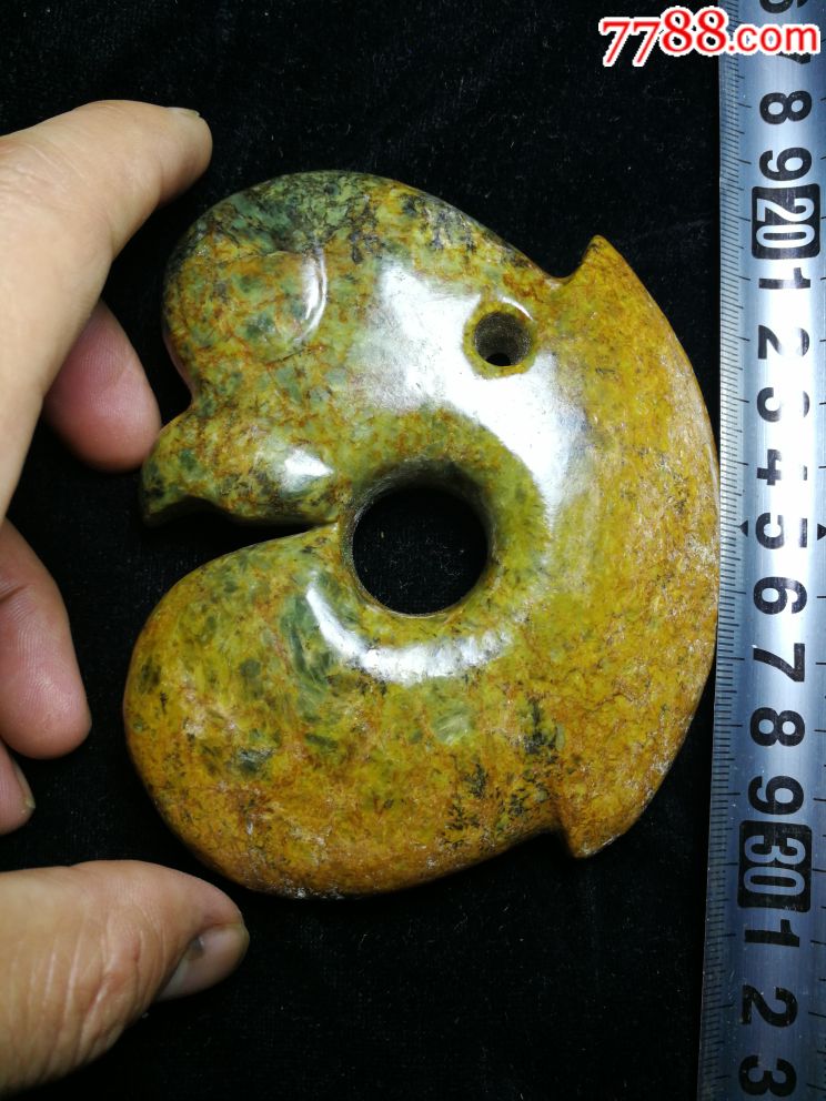 精品河磨玉玉猪龙,飞龙,红山文化高古玉红山玉器