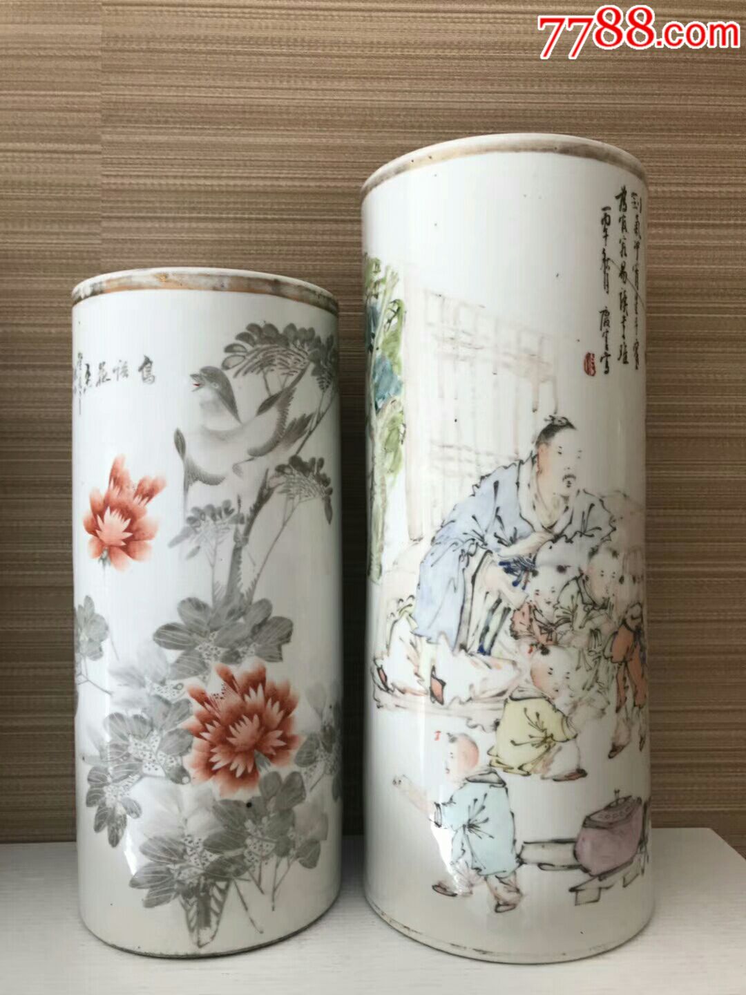 马庆云精品大尺寸人物帽筒