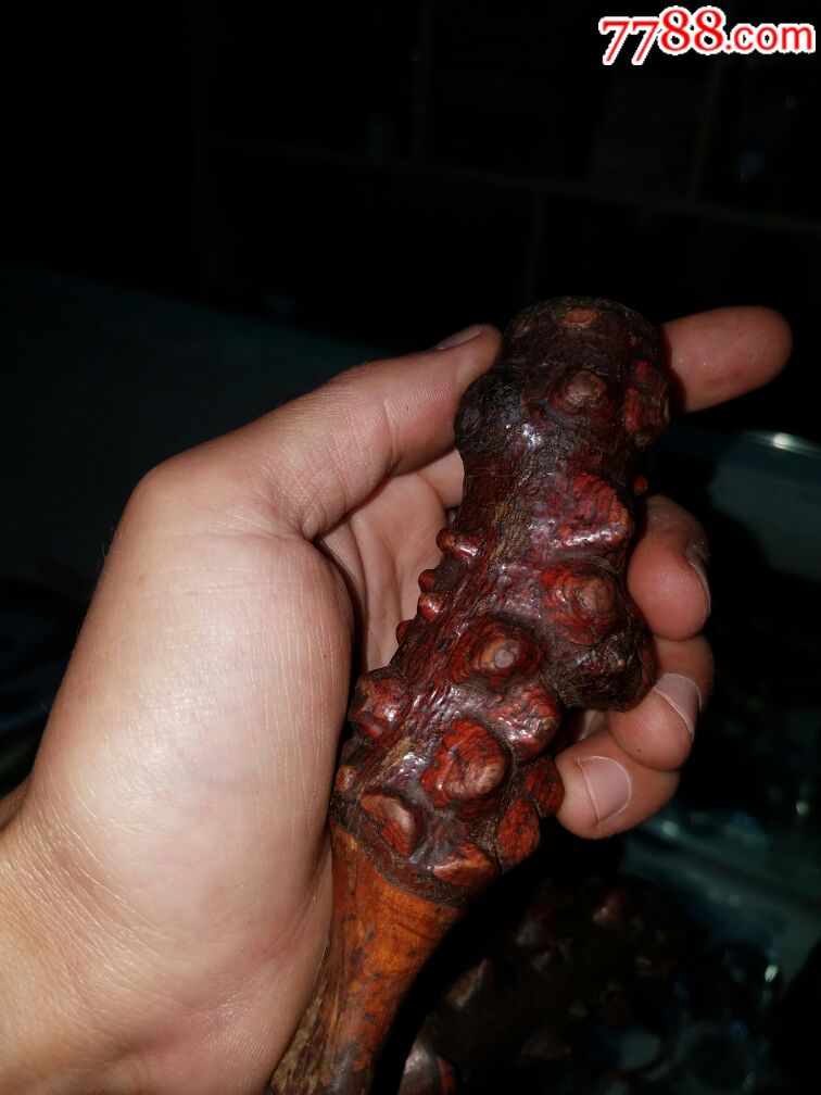 少见民国云南花椒木抽支烟的烟锅两个,已经用了大红