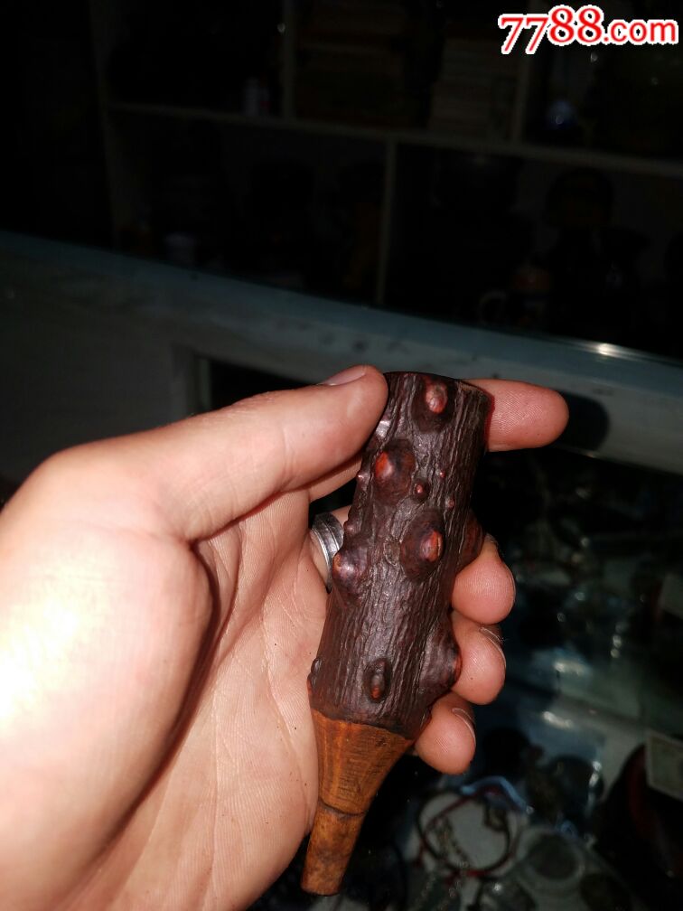 少见民国云南花椒木抽支烟的烟锅两个,已经用了大红