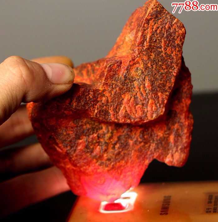 矿物晶体奇石原石朱砂原矿原石鸡血石辰砂原石矿物标本摆件02