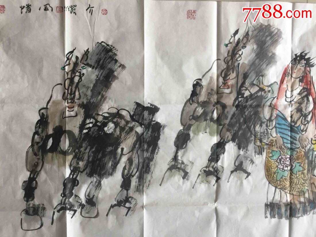 关麟英_人物国画原作_作品欣赏_收藏价值_7788字画网