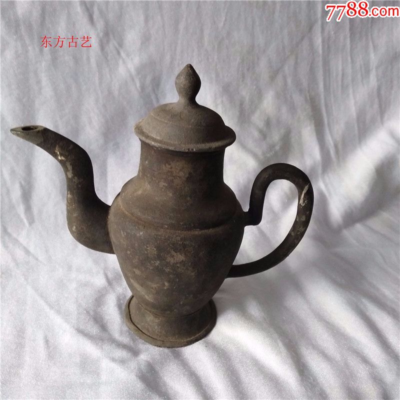 古玩完好的民国老锡壶包老老酒壶茶壶老物件影视道具民俗收藏_价格218