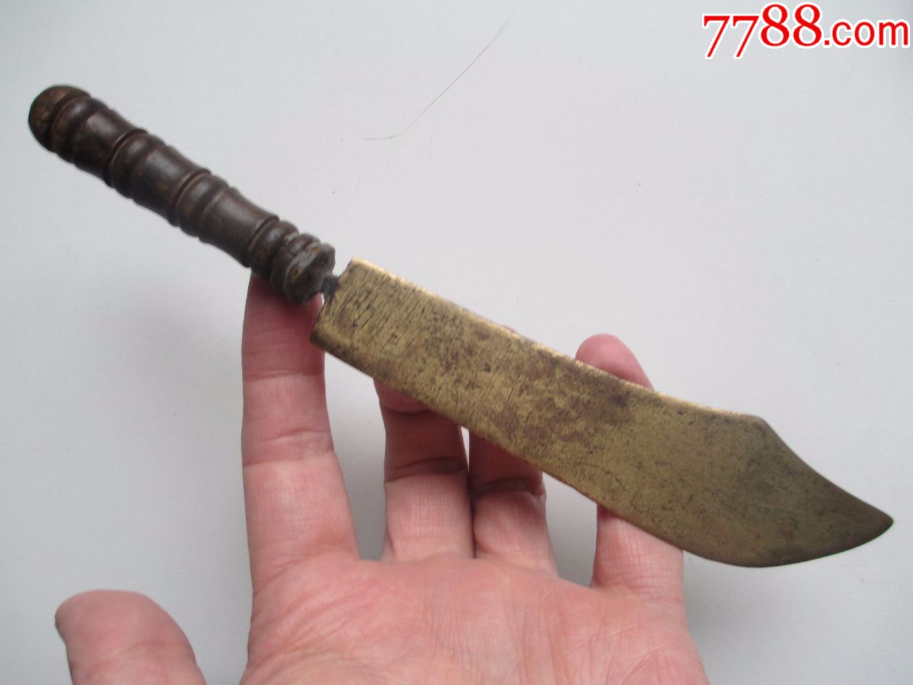 木柄厚实小铜刀_价格388.
