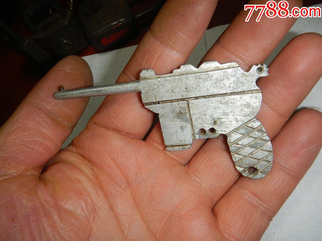60年代-儿童玩具铝制小手枪.