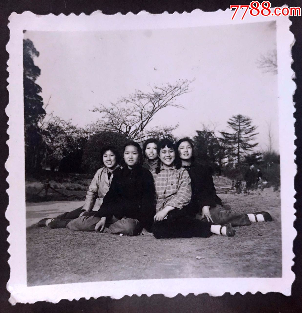 早期五姑娘合影照【精文老照片收藏馆】_第1张_7788收藏__中国收藏