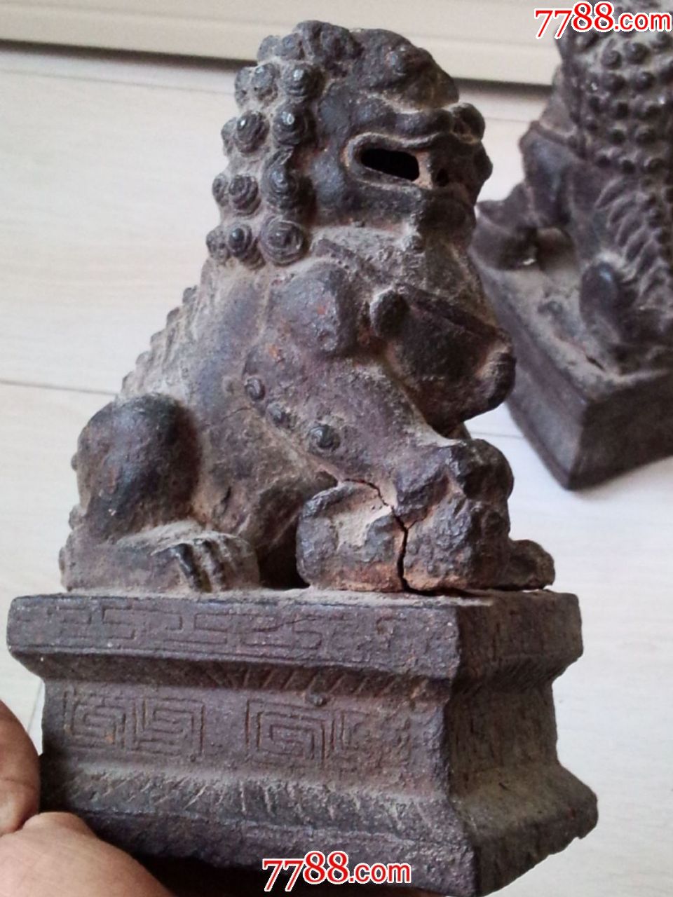 明清时期铁狮子一对