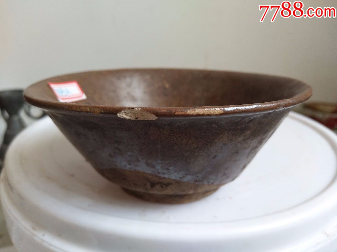 古董古玩瓷器民俗明朝清朝老旧物件出土窑变釉碗明朝碗老瓷碗711pda