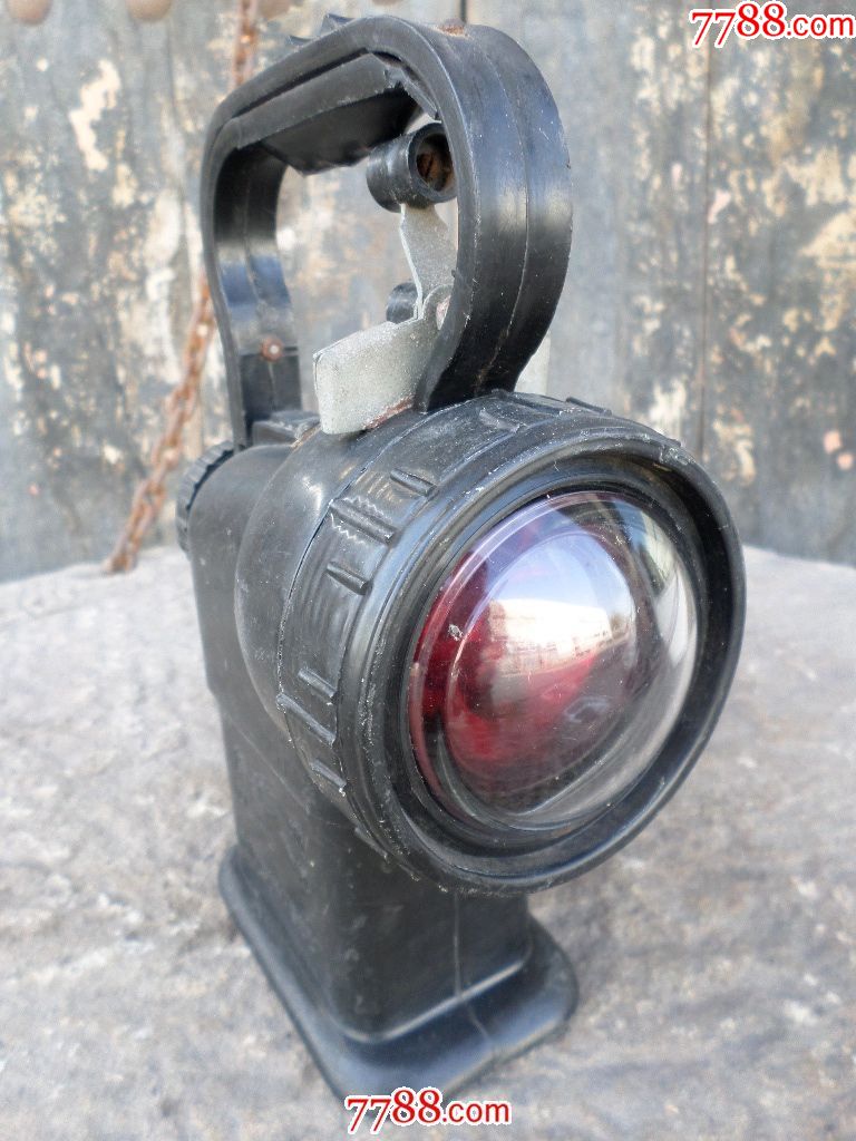 古玩杂项民俗物件老旧陈年灯具灯饰红绿白三色手动火车铁路信号灯