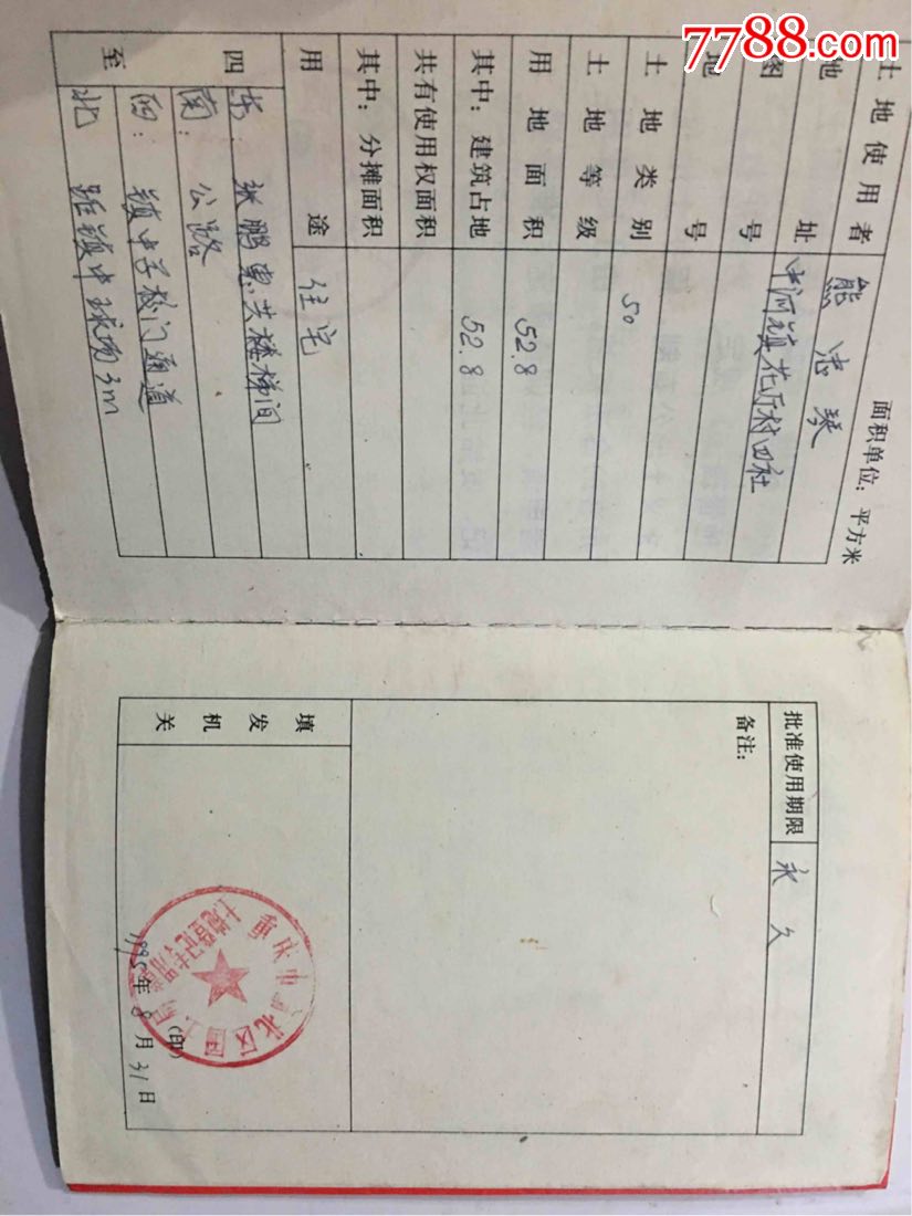 土地使用证