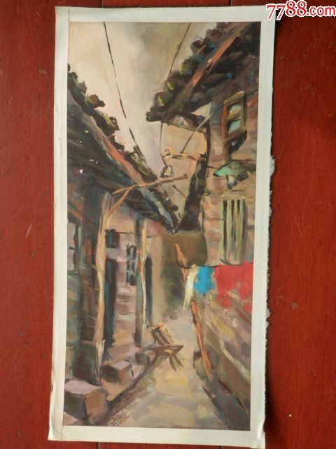 建筑水粉画一张