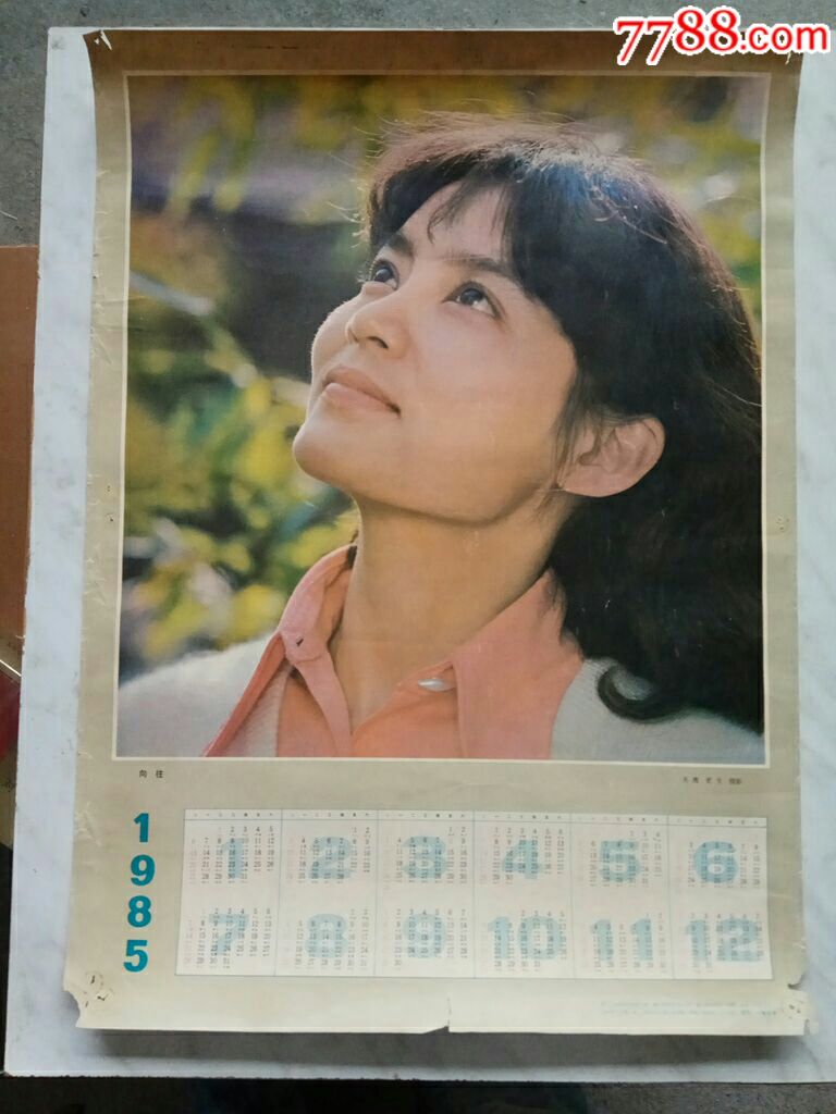 1985年向往(潘虹?)年历画