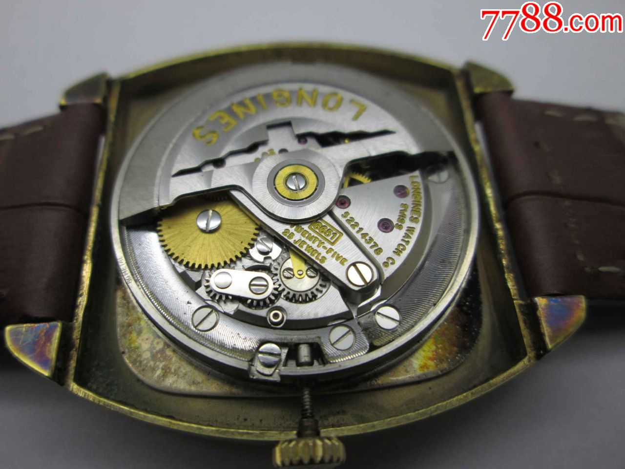 正品浪琴急速斜开窗自动男士腕表