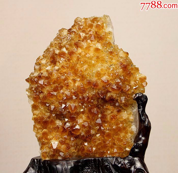 矿物晶体奇石头原石大型天然矿石摆件黄幽灵水晶黄水晶原石05