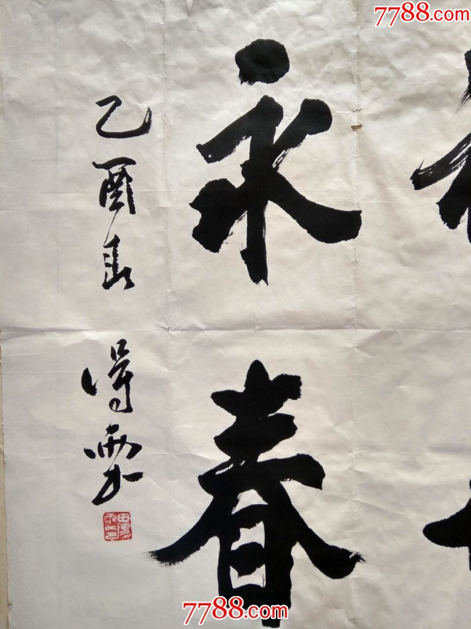 著名书法家田得雨书法神州永春(a24)