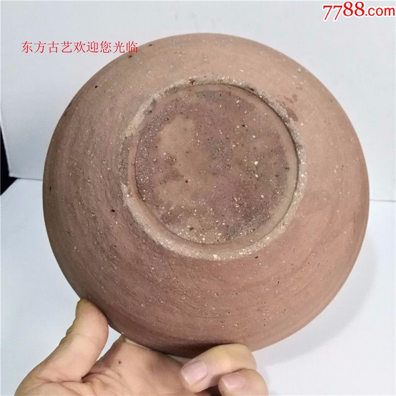 陶碗老泥碗直径21老包浆清代陶器美术绘画实物标本道具民俗收藏