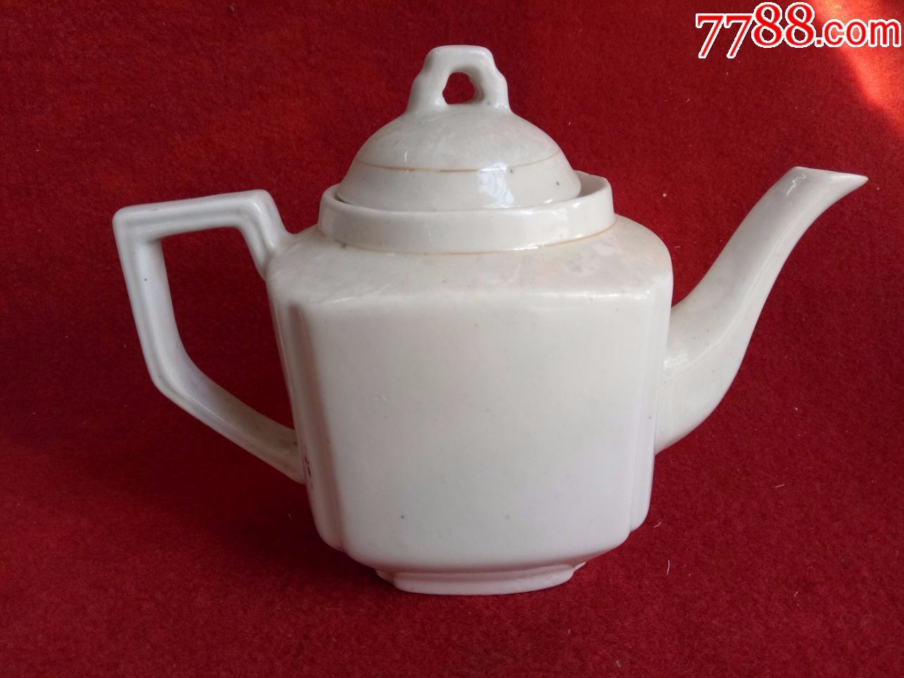 怀旧收藏八十年代陶瓷水壶茶壶长城雄姿勃发图