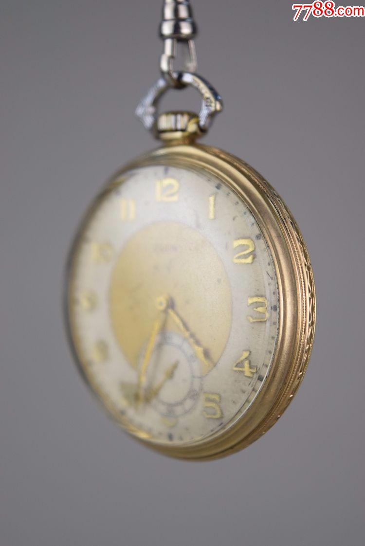 古董收藏品瑞士钟表机械怀表埃尔金手动上链17钻功能良好推荐