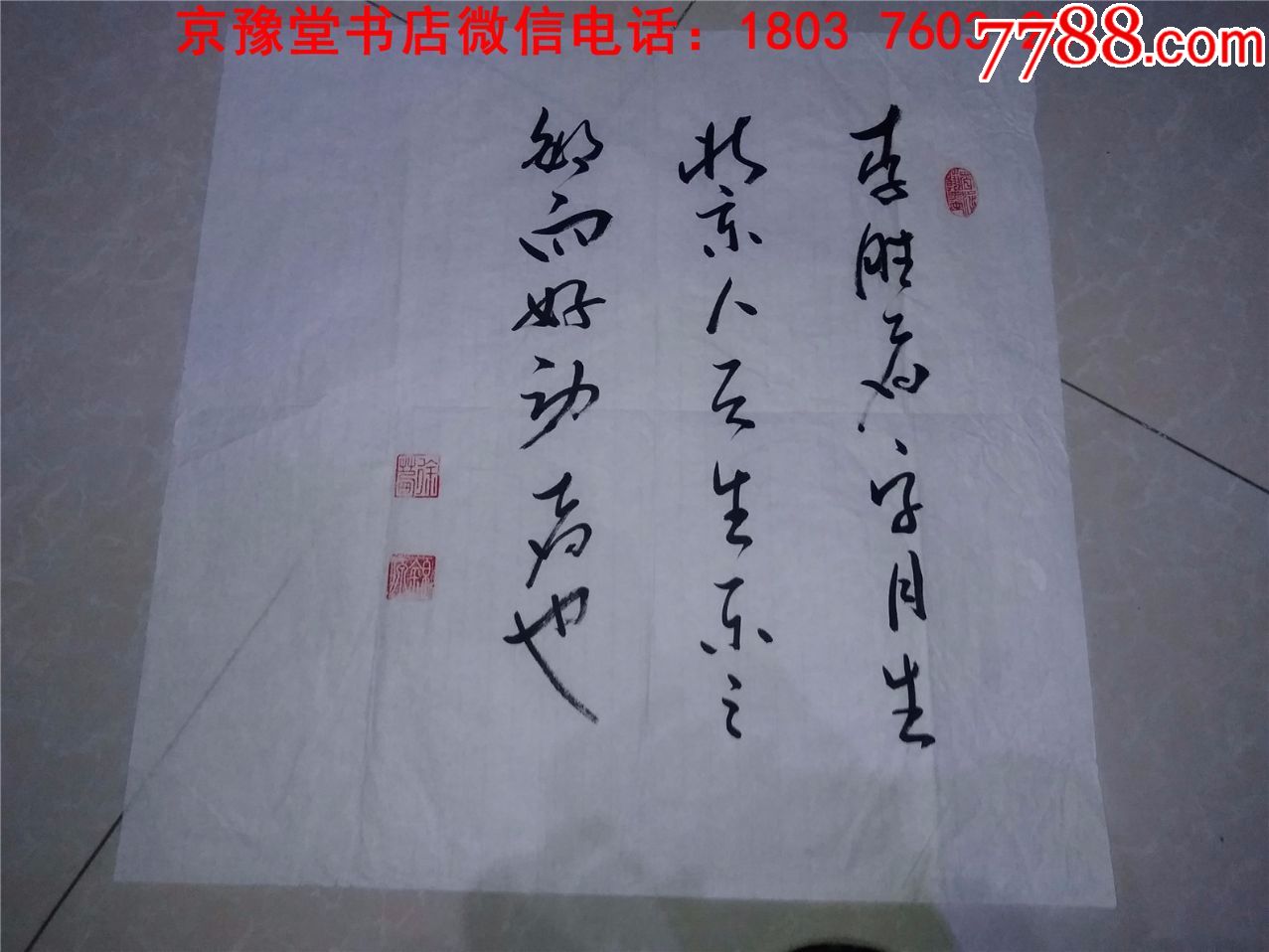 徐氏书法:中国著名书法名家精品宣纸书法作品一幅49*50