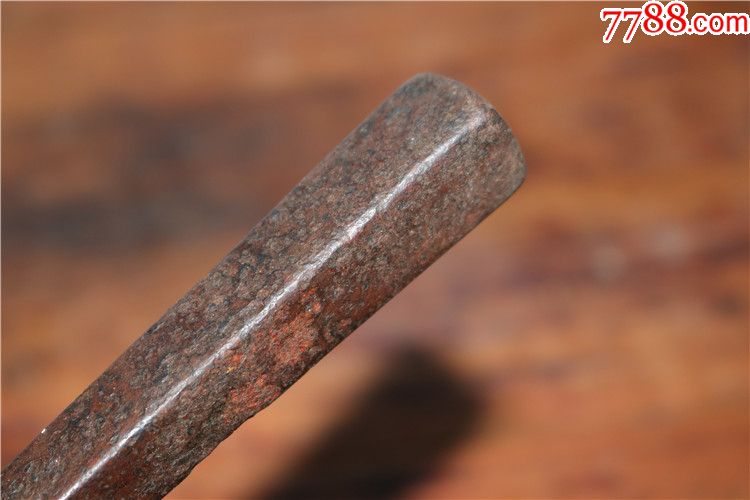 b396藏民铁制打狼棒牧区老物件