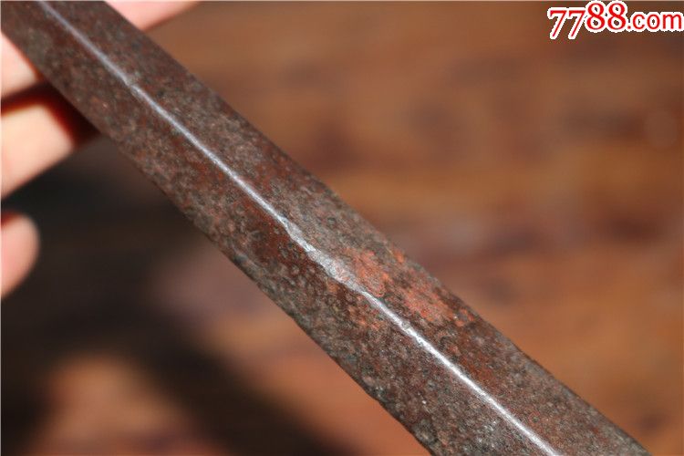 b396藏民铁制打狼棒牧区老物件