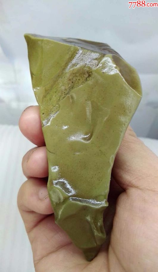 天然戈壁绿泥石一对