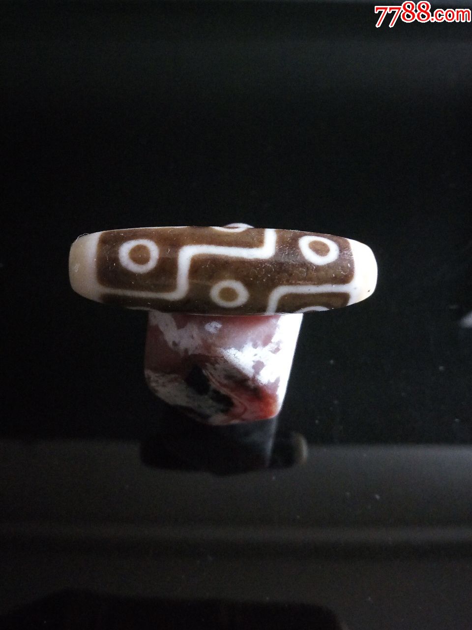 至纯朱砂九眼老天珠