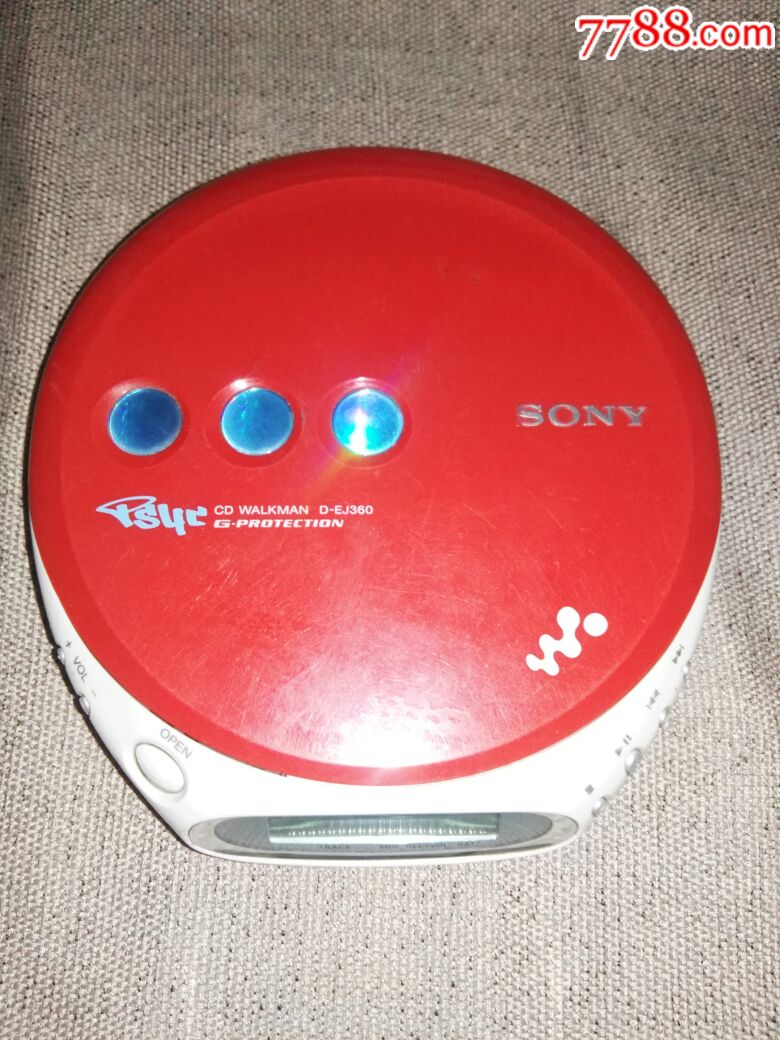 索尼D-EJ360限量版红色随身听cd机裸机