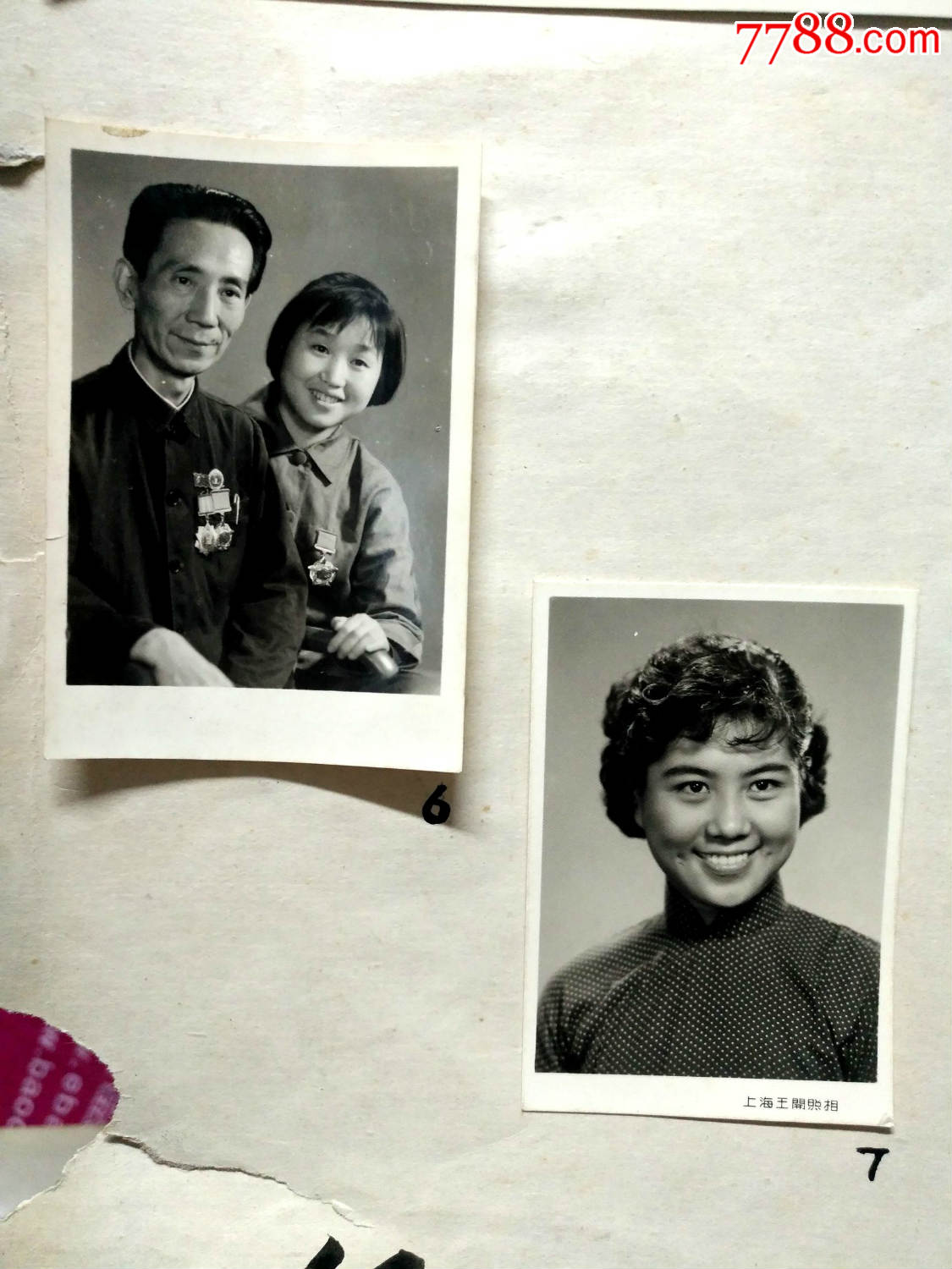 60年代上海各照相馆送审评级照片7张,一级