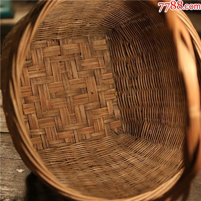 竹器篮筐竹编篮子菜篮子手工艺品民俗收藏民间工艺提篮影视道具