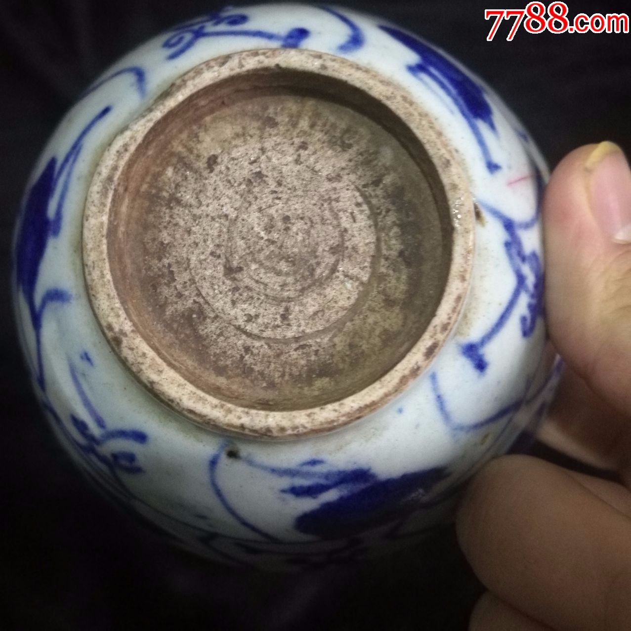 包老古代青花缠枝纹瓷碗老瓷器茶碗古玩收藏古董老货老物件青花瓷