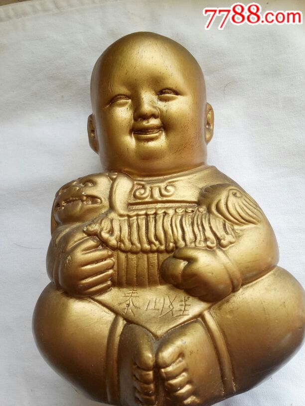 老石膏童佛泰山娃
