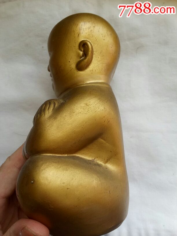 老石膏童佛泰山娃