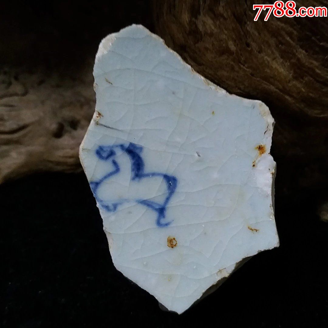 清代青花马纹古瓷片2-4_第1张_7788收藏__中国收藏热线