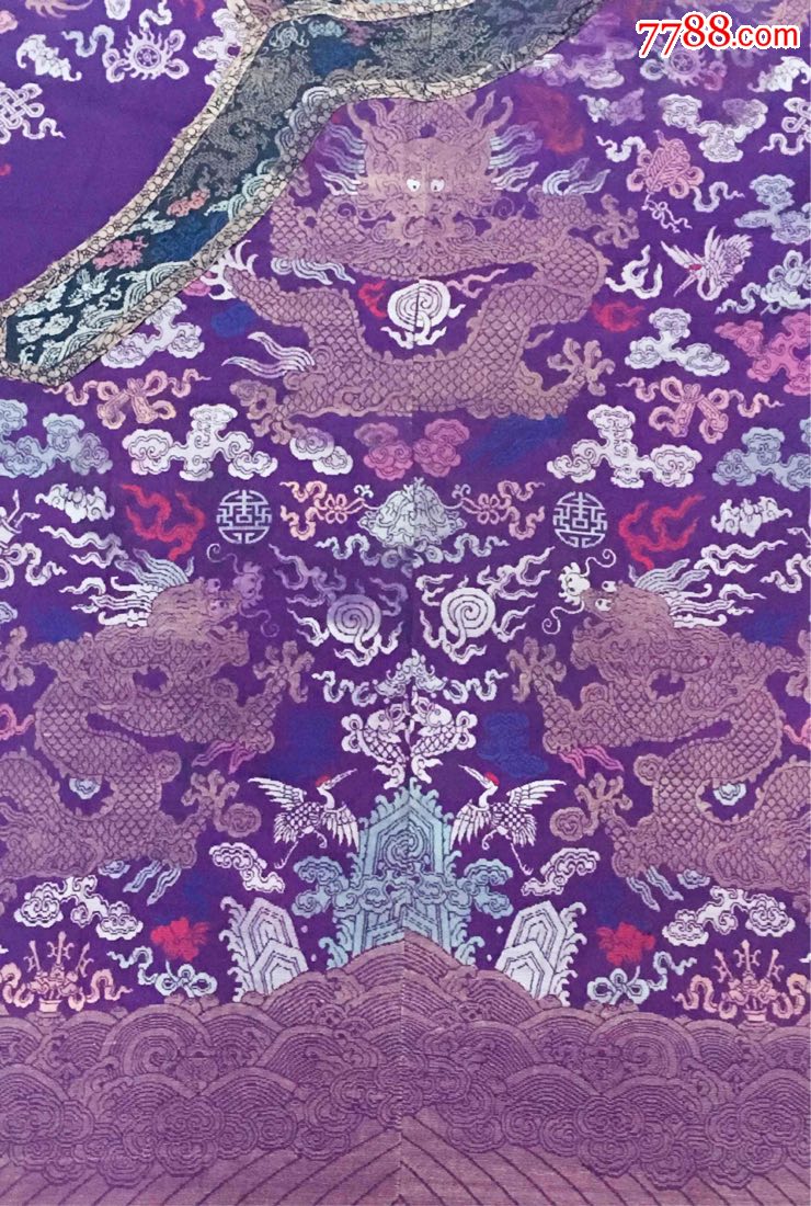 清代官员官服织锦蟒袍