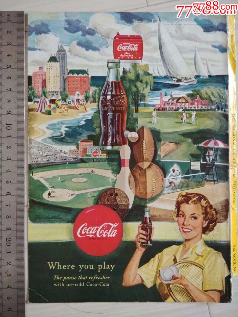 美国50年代"可口可乐"广告1枚