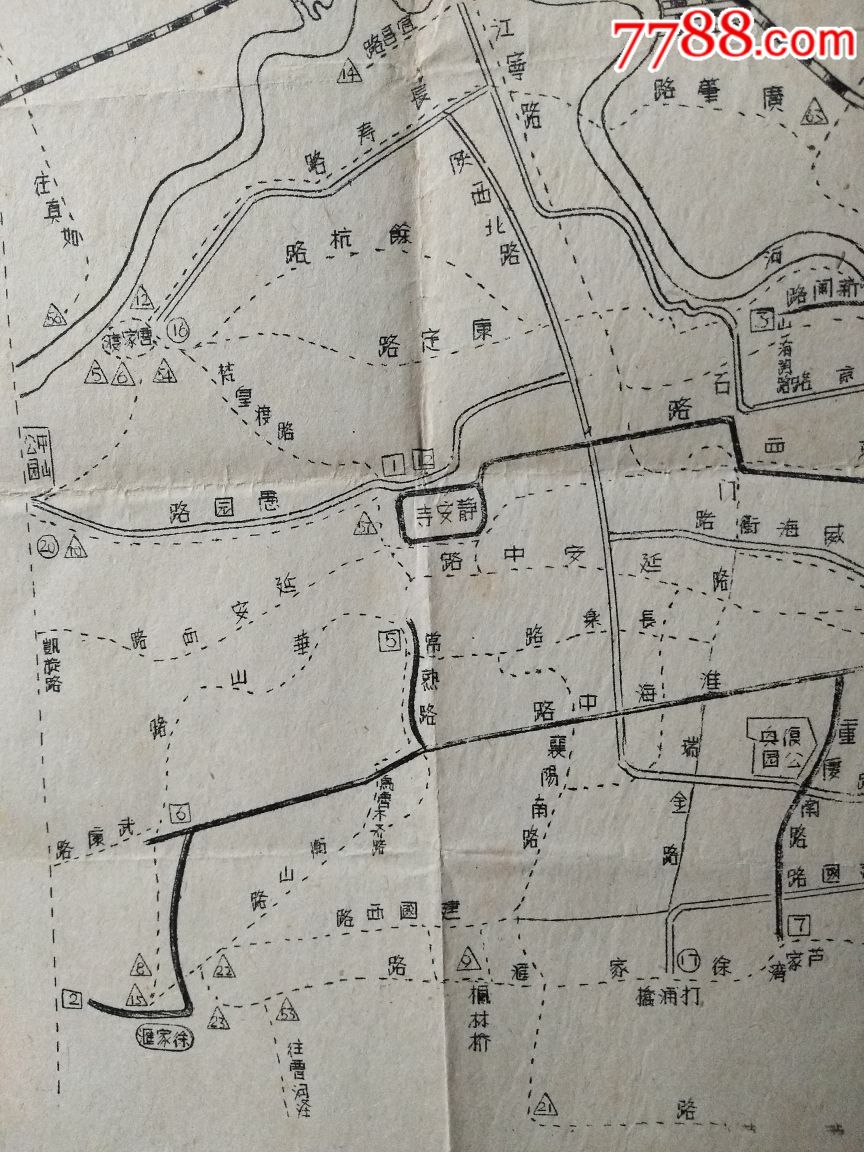 民国?50年代?上海交通路线地图